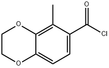 1,4-벤조디옥신-6-카르보닐클로라이드,2,3-디히드로-5-메틸-(9CI) 구조식 이미지