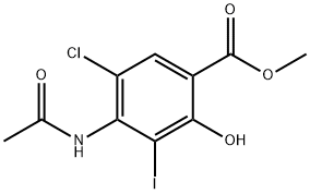 4-Acetylamino-5-chloro-2-hydroxy-3-iodobenzoic acid methyl ester 구조식 이미지