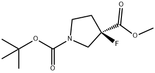 Methyl (R)-1-Boc-3-fluoropyrrolidine-3-carboxylate Structure