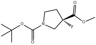 Methyl (S)-1-Boc-3-fluoropyrrolidine-3-carboxylate Structure
