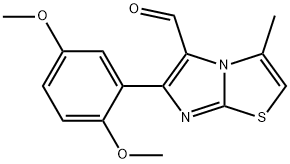 6-(2,5-DIMETHOXYPHENYL)-3-METHYLIMIDAZO[2,1-B]THIAZOLE-5-CARBOXALDEHYDE Structure