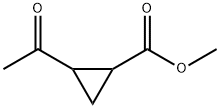 Cyclopropanecarboxylic acid, 2-acetyl-, methyl ester (9CI) Structure
