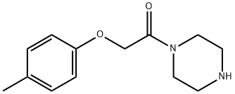 1-[(4-methylphenoxy)acetyl]piperazine hydrochloride  Structure