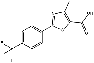 4-메틸-2-[4-(트리플루오로메틸)페닐]티아졸-5-카르복실산 구조식 이미지