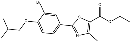 Ethyl 2-(3-bromo-4-isobutoxyphenyl)- 4-methyl-5-thiazolecarboxylate Structure