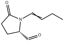 2-Pyrrolidinecarboxaldehyde,1-(1-butenyl)-5-oxo-,(S)-(9CI) 구조식 이미지