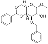 (3-O-벤질-4,6-O-벤질리덴)메틸-알파-D-글루코피라노사이드 구조식 이미지