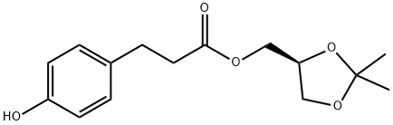 (4S)-(2,2-dimethyl-1,3-dioxolan-4-yl)-3-(4- hydroxybenzene) propanoic acid,methyl ester (Landiolol) 구조식 이미지