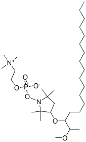 (2-methoxy-3-octadecyloxy)propyl-1-phosphocholine Structure