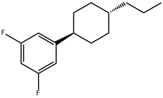1,3-디플루오르-5-(트랜스-4-프로필시클로헥실)-벤졸 구조식 이미지