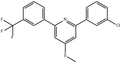 2-(3-chlorophenyl)-4-methylsulfanyl-6-[3-(trifluoromethyl)phenyl]pyrid ine Structure