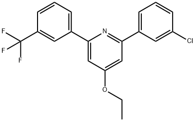 2-(3-chlorophenyl)-4-ethoxy-6-[3-(trifluoromethyl)phenyl]pyridine Structure