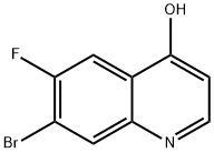 4-Quinolinol, 7-bromo-6-fluoro- Structure