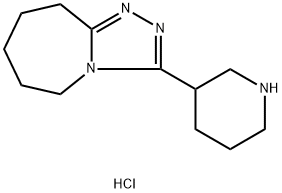 3-Piperidin-3-yl-6,7,8,9-tetrahydro-5H-[1,2,4]triazolo[4,3-a]azepinedihydrochloride Structure