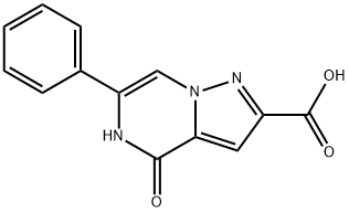 4-Oxo-6-phenyl-4,5-dihydropyrazolo[1,5-a]pyrazine-2-carboxylicacid Structure