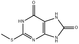 6,8-DIHYDROXY-2-METHYLMERCAPTOPURINE Structure