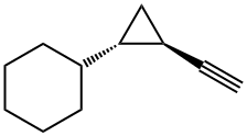 Cyclohexane, (2-ethynylcyclopropyl)-, trans- (9CI) Structure