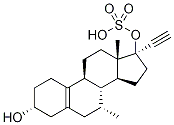 (3α,7α,17α)-7-Methyl-19-norpregn-5(10)-en-20-yne-3,17-diol 17-(Hydrogen Sulfate) Structure