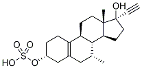 (3α,7α,17α)-7-Methyl-19-norpregn-5(10)-en-20-yne-3,17-diol 3-(Hydrogen Sulfate) Structure