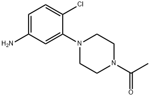3-(4-아세틸-피페라진-1-일)-4-클로로아닐린 구조식 이미지