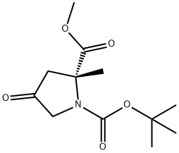 1-Boc-2-methyl-4-oxo-D-proline Structure