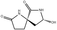 1,7-Diazaspiro[4.4]nonane-2,6-dione,8-hydroxy-,(5R-cis)-(9CI) Structure