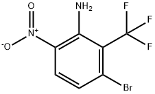 3-Bromo-6-nitro-2-(trifluoromethyl)aniline, 3-Bromo-6-nitro-alpha,alpha,alpha-trifluoro-o-toluidine Structure