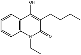 3-Butyl-1-ethyl-4-hydroxy-2(1H)-quinolinone] 구조식 이미지