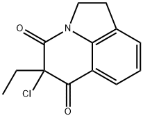 4H-Pyrrolo[3,2,1-ij]quinoline-4,6(5H)-dione,  5-chloro-5-ethyl-1,2-dihydro- 구조식 이미지