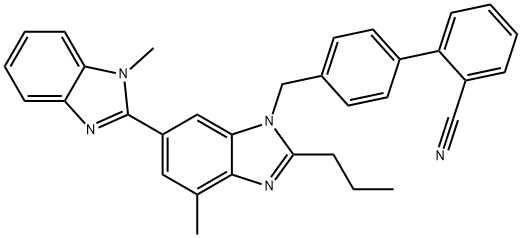 propyl[2,6'-bi-1H-benzimidazol]-1'-yl]methyl]- Structure