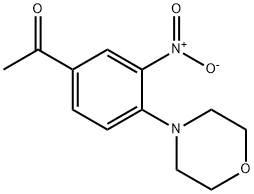 1-(4-모르폴리노-3-니트로펜일)-1-에타논 구조식 이미지
