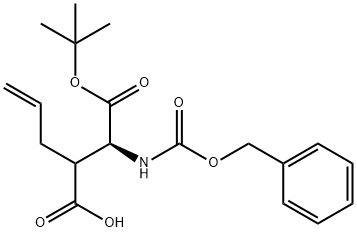 N-[(Phenylmethoxy)carbonyl]-3-allyl-L-aspartic acid 1-tert-butyl ester 구조식 이미지