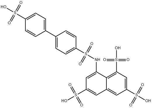 8-(((4'-Sulfo(1,1'-biphenyl)-4-yl)sulfonyl)amino)-1,3,6-naphthalenetrisulfonic acid Structure