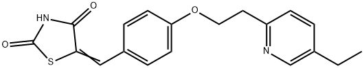5-{4-[2-(5-Ethyl-2-pyridinyl)ethoxyl]benzyldene}-2,4-thiazolidinedione 구조식 이미지