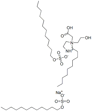 sodium 1-(carboxymethyl)-4,5-dihydro-1-(2-hydroxyethyl)-2-nonyl-1H-imidazolium dodecyl sulphate  Structure