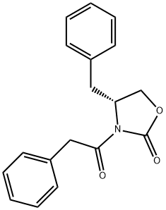 3-(2-페닐아세틸)-(4R)-(페닐메틸)-2-옥사졸리디논 구조식 이미지