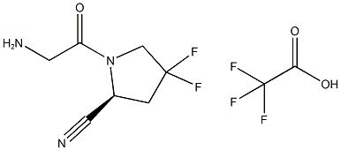 (S)-1-(2-aminoacetyl)-4,4-difluoropyrrolidine-2-carbonitrile 2,2,2-trifluoroacetate 구조식 이미지
