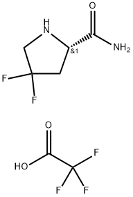(S)-4,4-difluoropyrrolidine-2-carboxamide 2,2,2-trifluoroacetate Structure