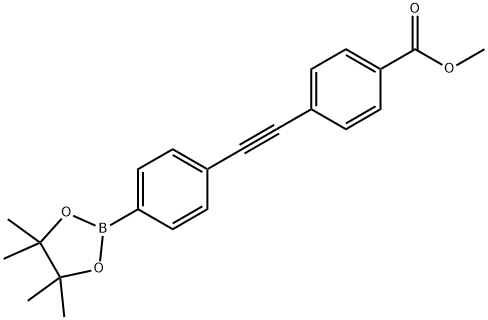 4-[4-(Methoxycarbonyl)phenylethynyl]benzeneboronic acid pinacol ester, 95% 구조식 이미지