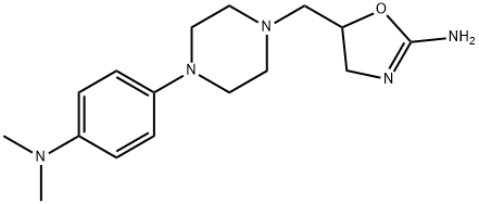 4,5-Dihydro-5-((4-(4-(dimethylamino)phenyl)-1-piperazinyl)methyl)-2-ox azolamine 구조식 이미지