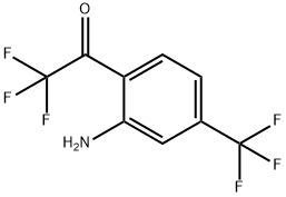 1-[2-Amino-4-(trifluoromethyl)phenyl]-2,2,2-trifluoroethan-1-one, 2-(Trifluoroacetyl)-5-(trifluoromethyl)aniline, 3-Amino-4-(trifluoroacetyl)benzotrifluoride Structure