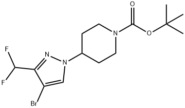 tert-butyl 4-(4-broMo-3-(difluoroMethyl)-1H-pyrazol-1-yl)piperidine-1-carboxylate 구조식 이미지