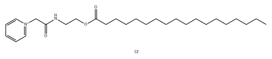 1-[2-Oxo-2-[[2-[(1-oxooctadecyl)oxy]ethyl]amino]ethyl]pyridinium chloride 구조식 이미지