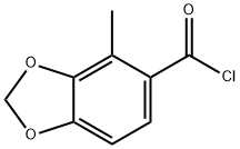 1,3-벤조디옥솔-5-카르보닐클로라이드,4-메틸-(9CI) 구조식 이미지