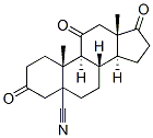 3,11,17-trioxoandrostane-5-carbonitrile Structure