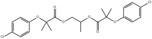 비스[2-(p-클로로페녹시)-2-메틸프로피온산]프로필렌에스테르 구조식 이미지