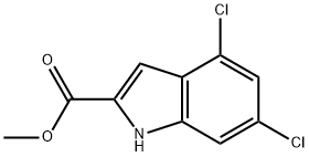1H-Indole-2-carboxylic acid, 4,6-dichloro-, Methyl ester Structure