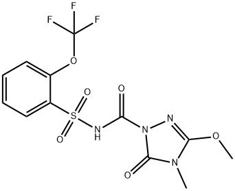 3-methoxy-4-methyl-5-oxo-N-[2-(trifluoromethoxy)phenyl]sulfonyl-1,2,4- triazole-1-carboxamide Structure