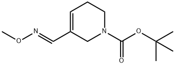1(2H)-Pyridinecarboxylic acid, 3,6-dihydro-5-((methoxyimino)methyl)-,  1,1-dimethylethyl ester, (E)- Structure