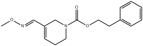 1(2H)-Pyridinecarboxylic acid, 3,6-dihydro-5-((methoxyimino)methyl)-,  2-phenylethyl ester, (E)- Structure